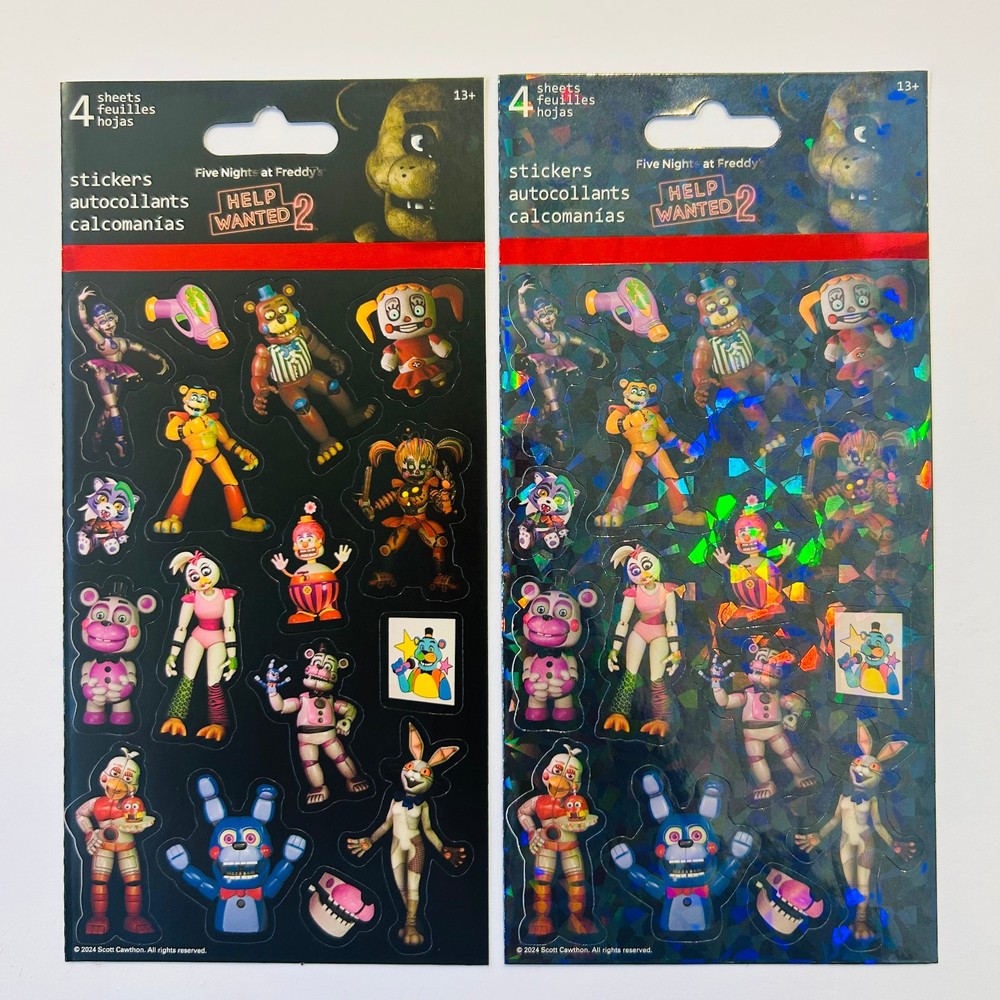FIVE NIGHTS AT FREDDYS Stickers by Sandylion | Glossy + Holographic 4 sheets