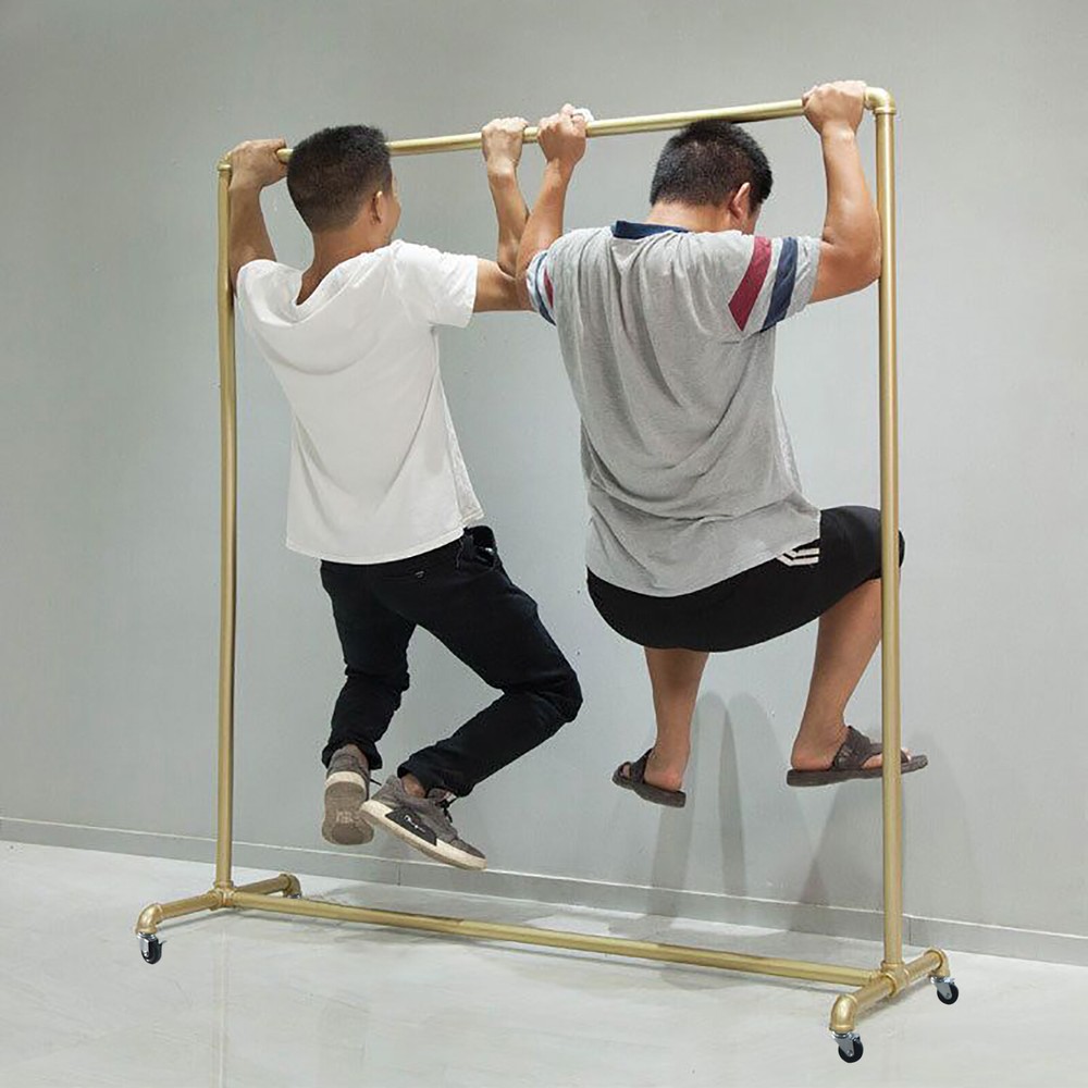 Commercial Garment Rack Retail Store Rolling Clothing Shelf 30-50kg Bearing