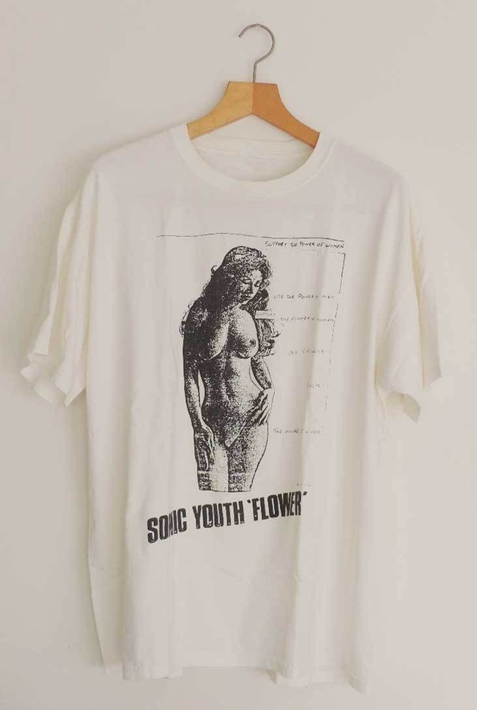 Sonic Youth Flower T-Shirt Xl Size Vintage 90S Alternative Grunge Guitar Pop Ban