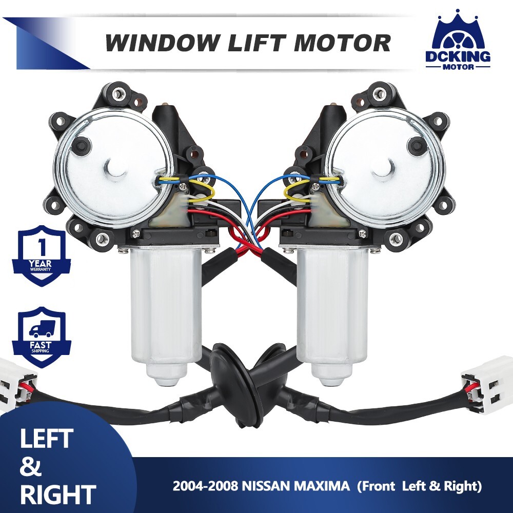 2X Window Motors For 2004-2008 Nissan Maxima Front Left & Right with Anti-Pinch