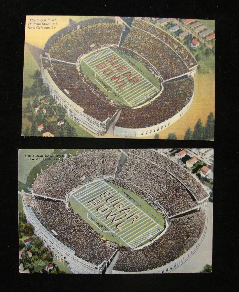 Vtg 2 Linen Postcards 
