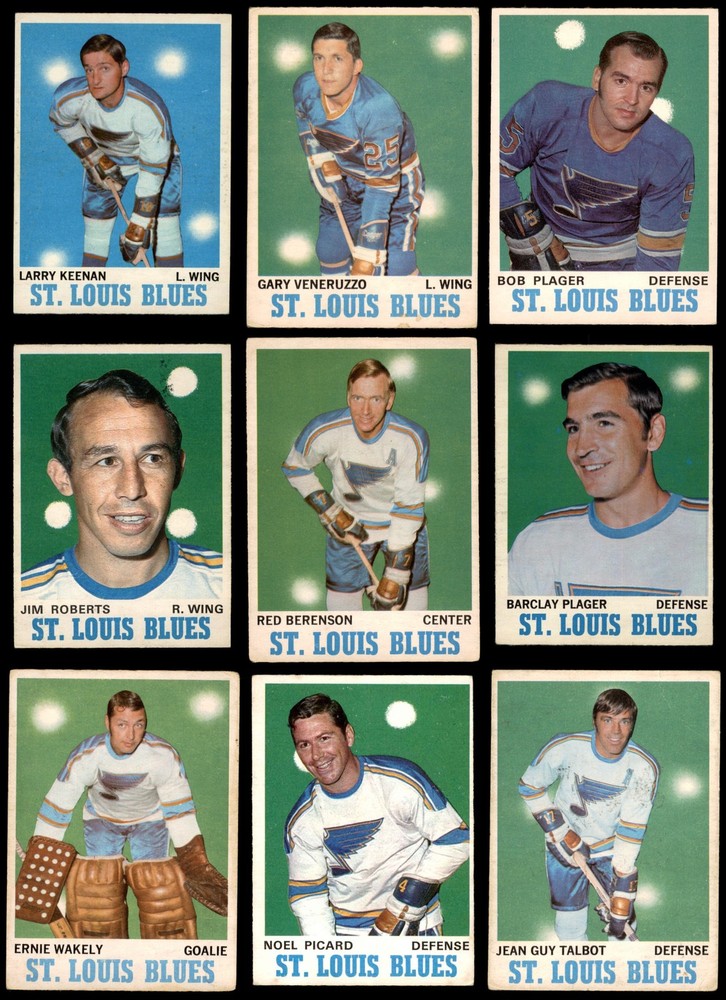 1970-71 O-Pee-Chee Blues Near Team Set 3.5 - VG+ 7174494 (16 / 17 cards)