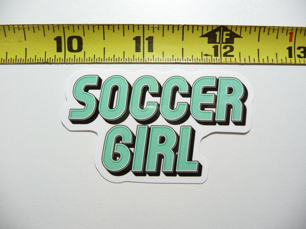 Soccer Girl Vinyl Decal Sticker for School Team Sports Match Game