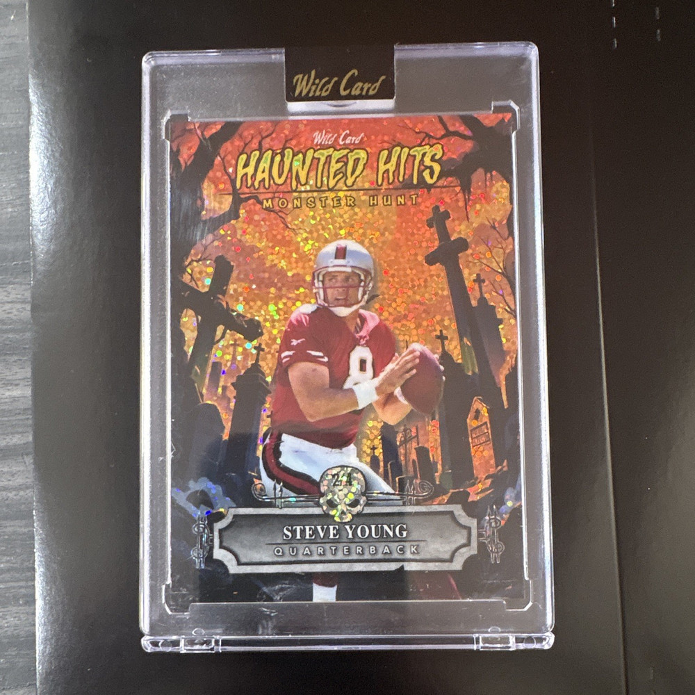 Wild Card 2025 Steve Young 2/4 Haunted Hits Monster Hunt  49ers Insert #HHC-SY