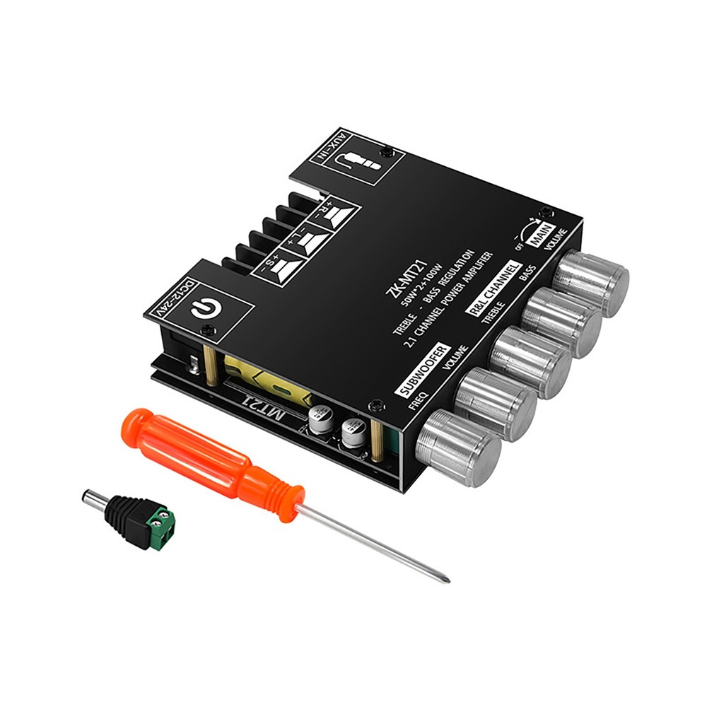 MT21 2.1CH Bluetooth 5.0 Subwoofer Amp Board 2x50W+100W AUX Input