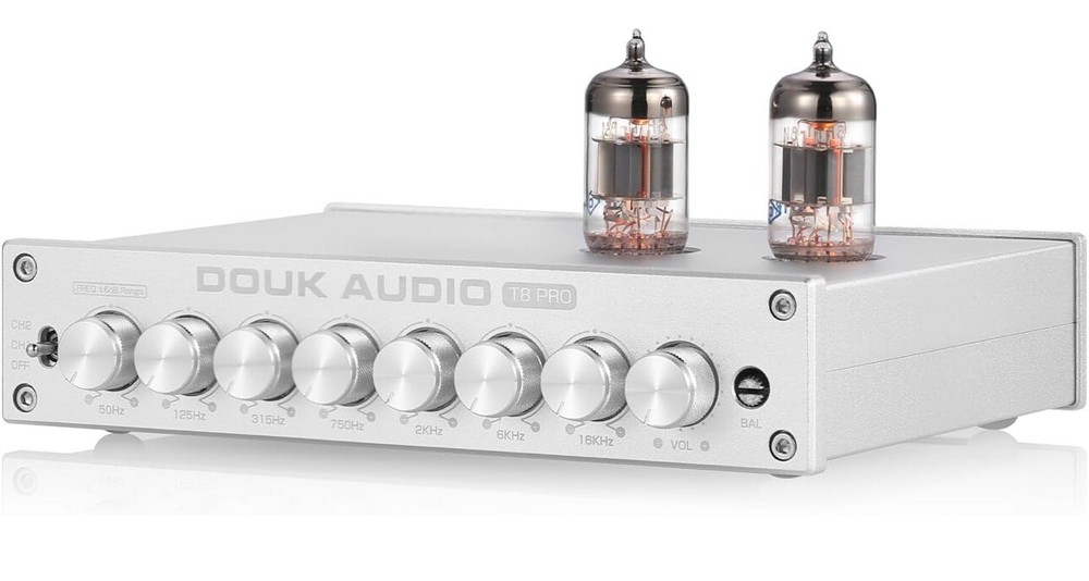 Hifi Vacuum Tube 7-Band Eq Preamp Equalizer Xlr Pre-Amplifier Home (T8 Pro)