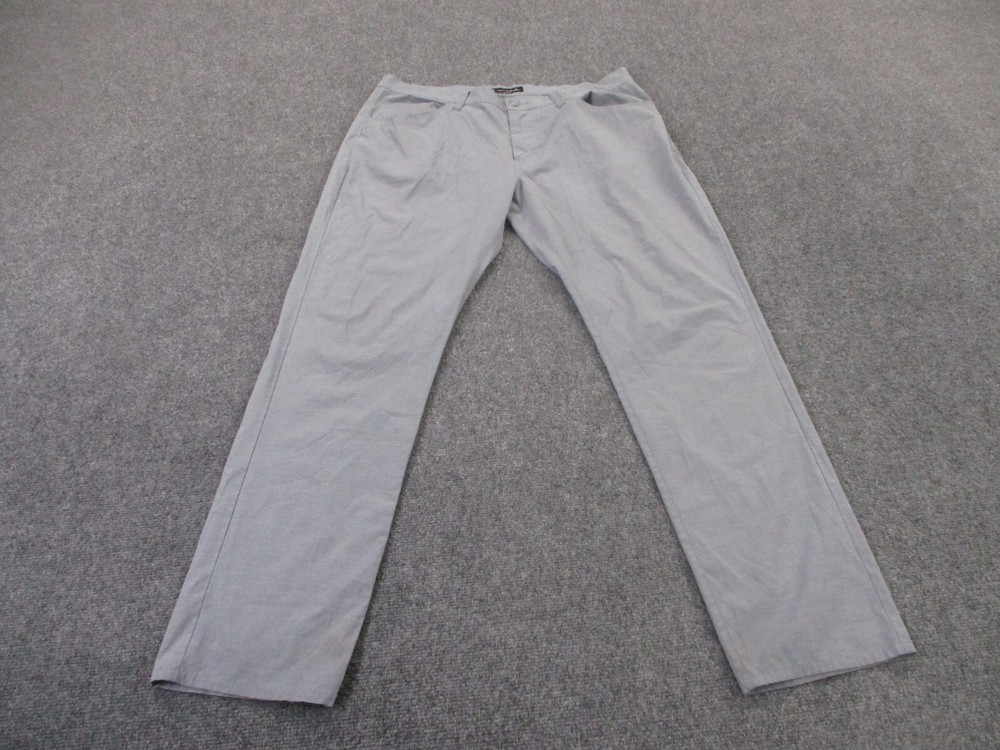 Travis Mathew Pants Men 38 X 32 Gray Chino Performance Golf Stretch Preppy Adult