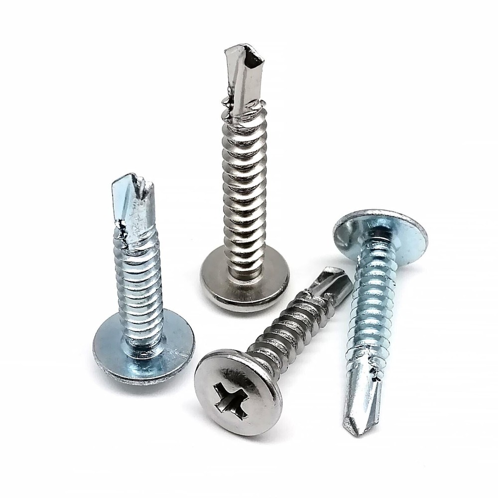 20pcs M4.2 M4.8 Cross Phillips Round Washer Head Drill Tail Self-tapping Screw