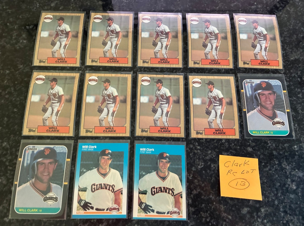 Will Clark Rookie Card Lot...................13 Total