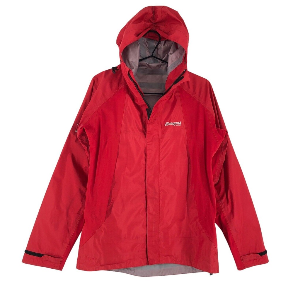 Vintage BERGANS OF NORWAY Men Hooded Raincoat Jacket Coat Size XS