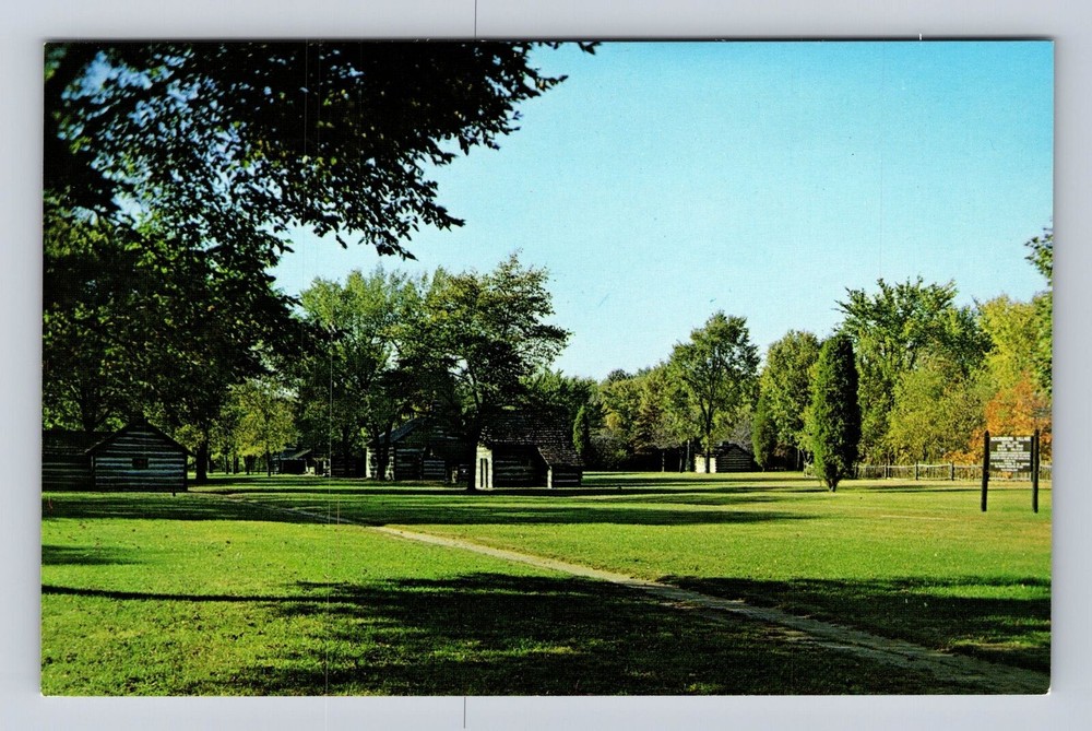 New Philadelphia OH-Ohio Schoenbrunn Village View From Entrance Vintage Postcard