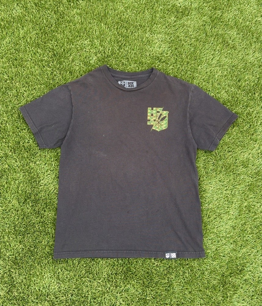 Hawaii's Finest Rasta Hawaiian Flag Green/Yellow/Black T Shirt Men’s Size Medium