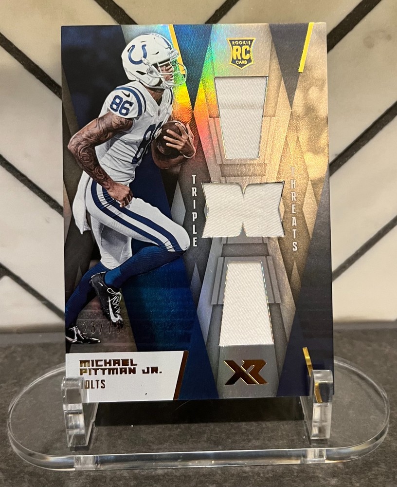 2020 Panini Xr Michael Pittman Triple Threats Rookie RC /75 SP (RTM-MP)
