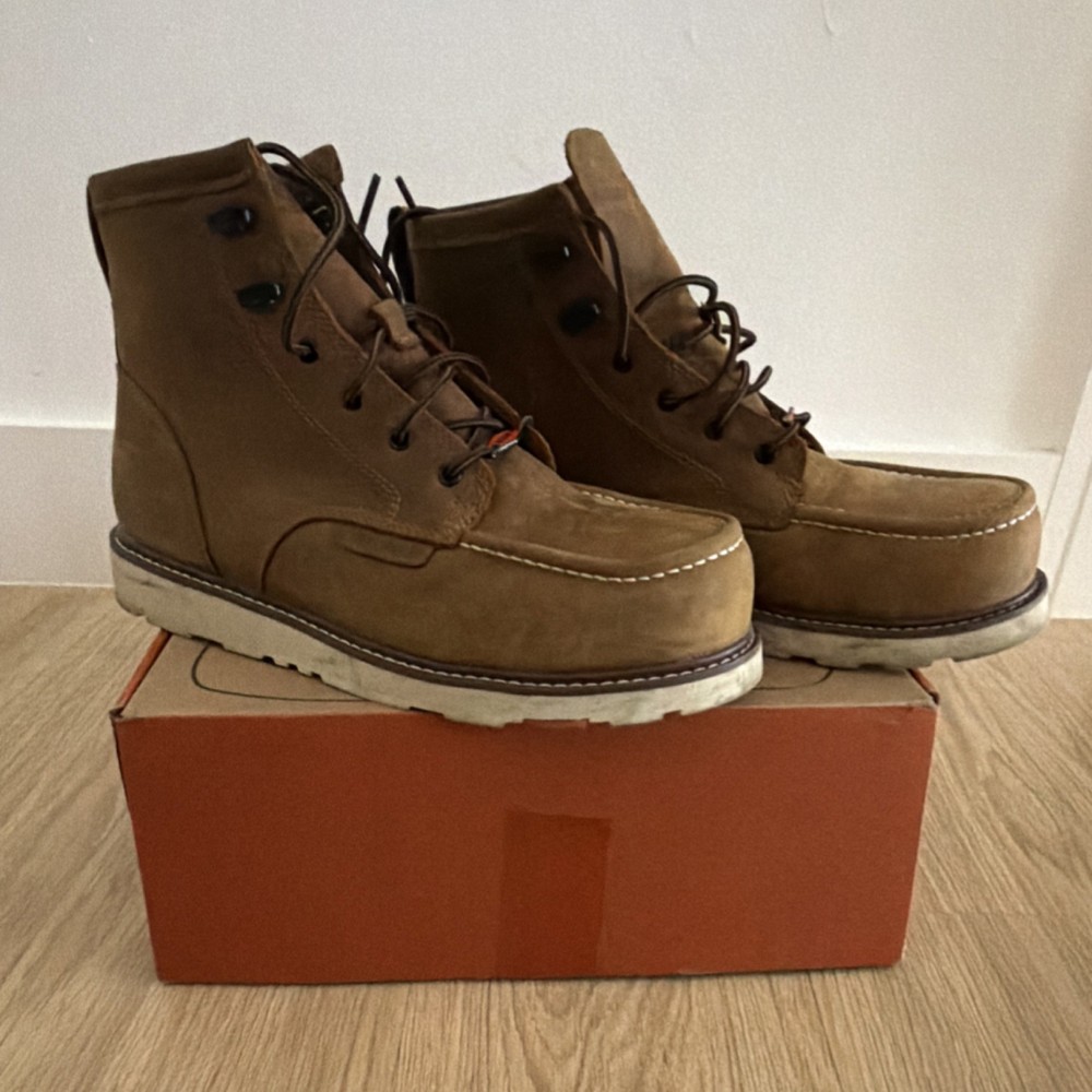 Brunt Marin Unlined Comp Toe Work Boots Men's Size 13 Wide EH Brown#6