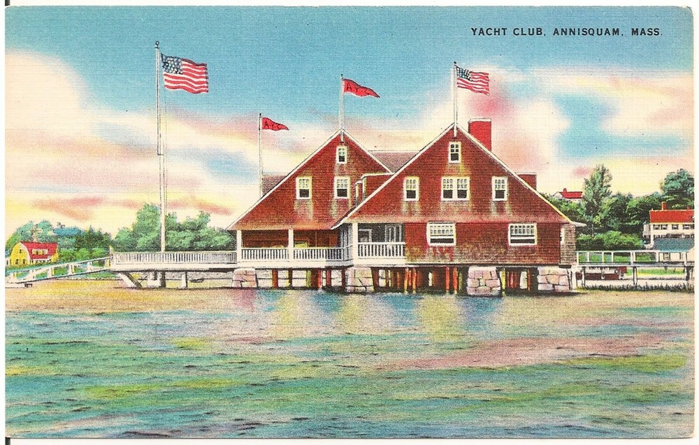 Yacht Club in Annisquam MA Postcard