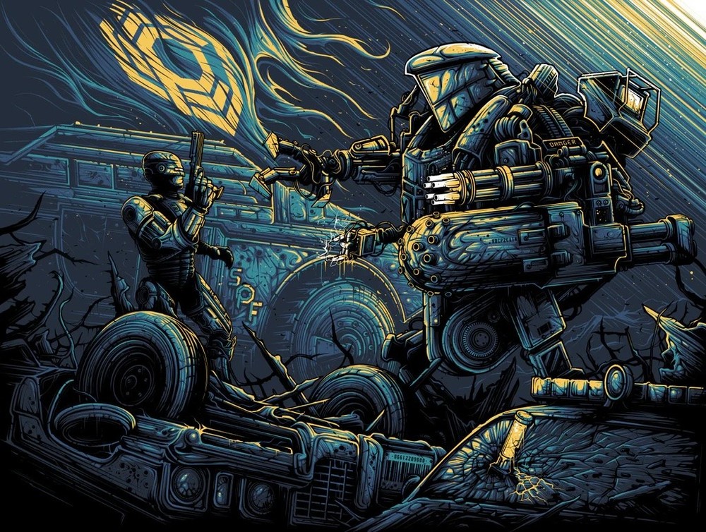 Robocop 2 by Dan Mumford x/50 Screen Print Movie Art Poster 24” x 18”Limited Edition Screenprint, 24” x 18”
