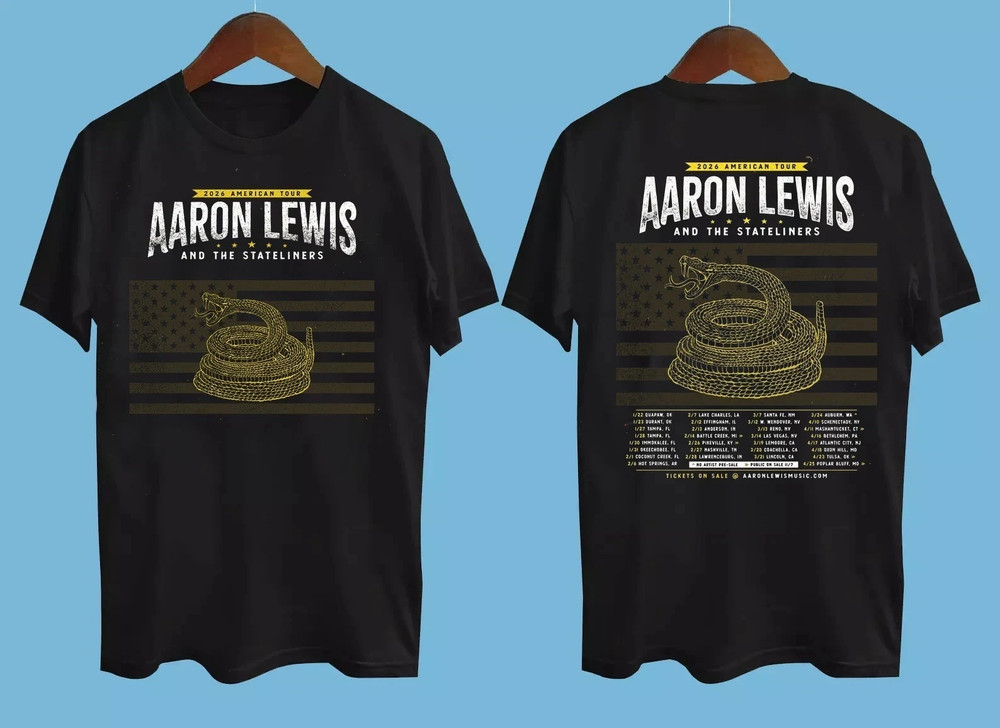 Aaron Lewis The 2026 American Tour T shirt Size S-5XL
