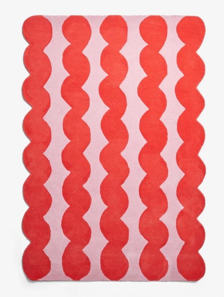 Wavy Stripes Hand-Tufted Rug - Modern  Abstract Area Carpet