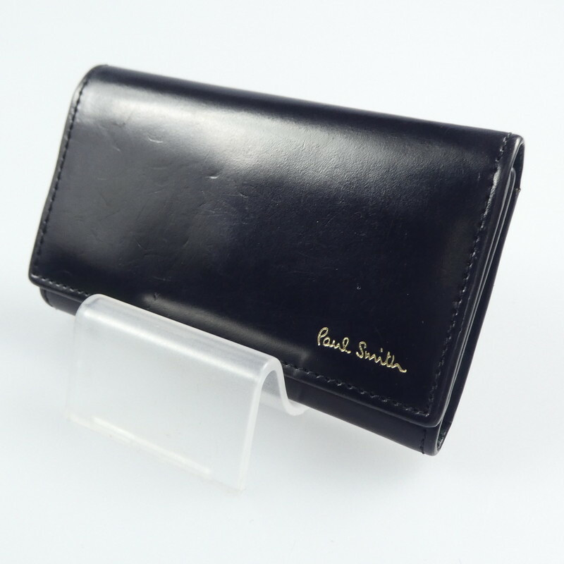 Used Paul Smith Cordovan 4-Key Case Black