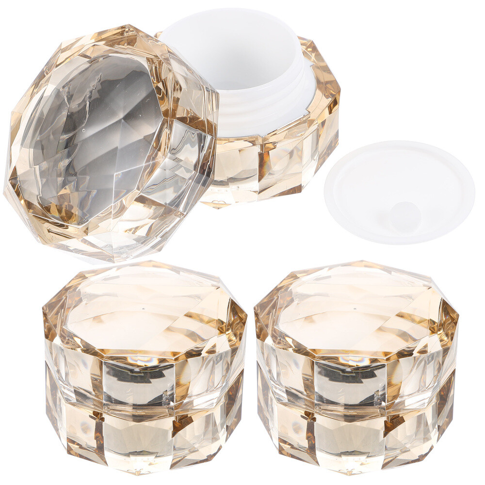 3 Pcs Jar for Face Cream Empty Glass Containers Lotion Bottle Travel