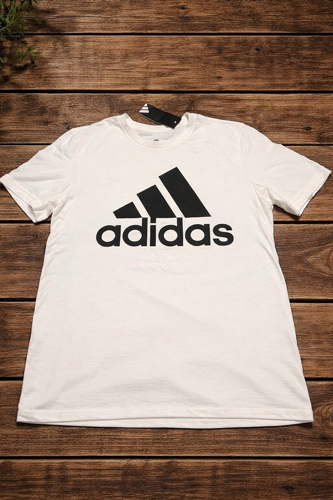 Adidas Men’s White T-Shirt Small S Short Sleeve Crew Neck Athletic Tee