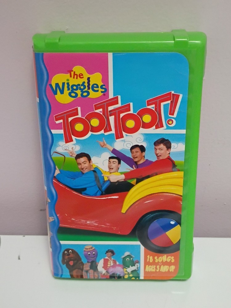 Wiggles, The: Toot Toot VHS, Clamshell Greg Jeff Anthony Murray 18 Songs Vintage