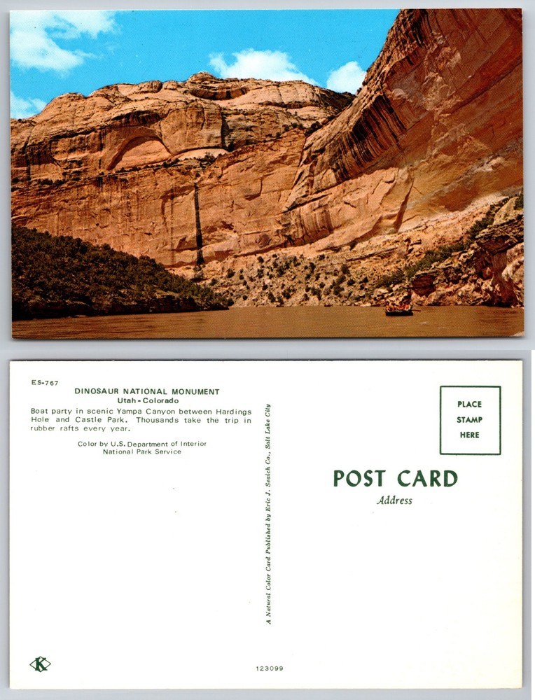 Dinosaur National Monument Utah Colorado River Postcard