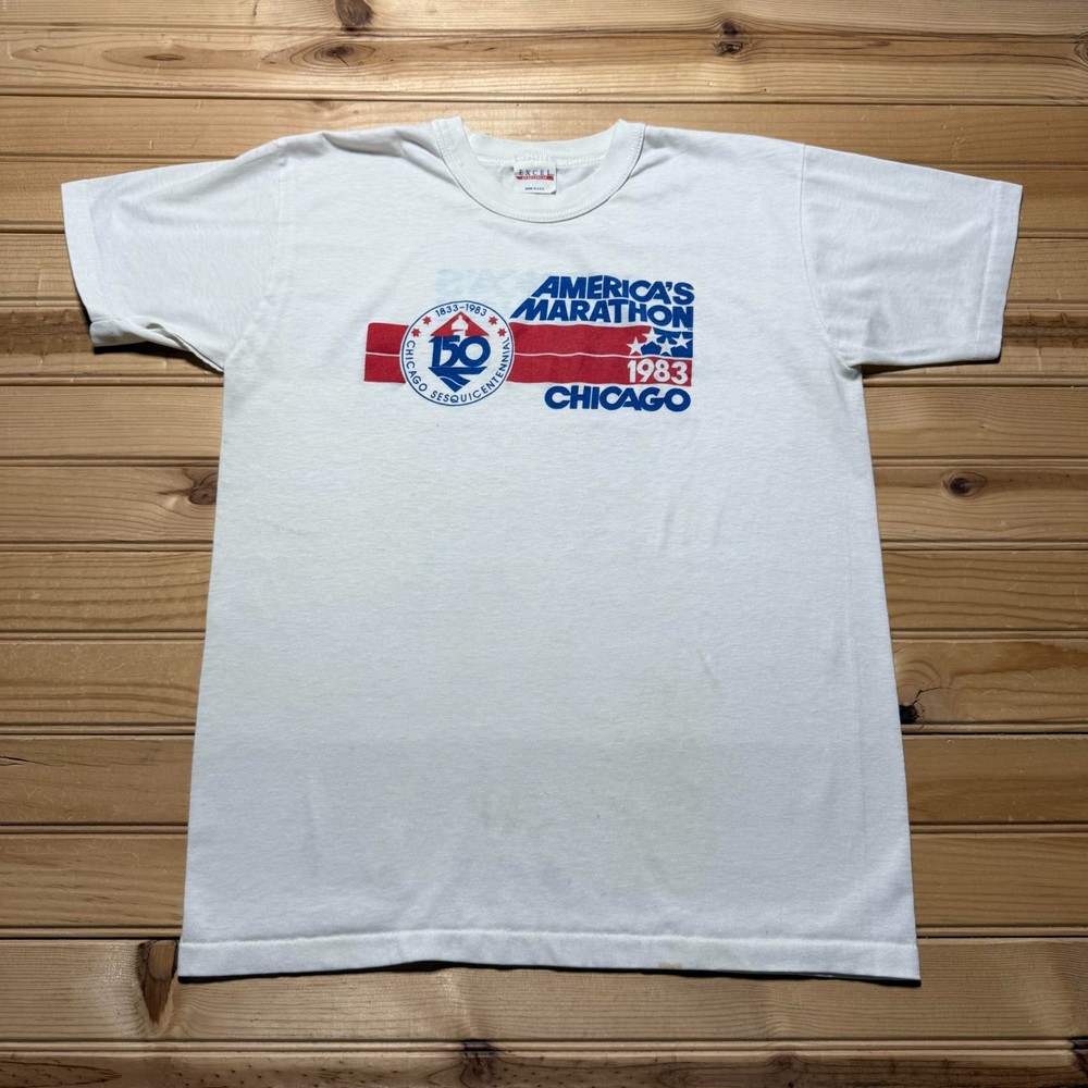 Vintage 1983 Americas Marathon Chicago 150th Sesquicentennial T-Shirt USA Medium