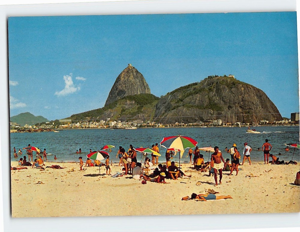 Postcard Botafogo Beach and Sugar Loaf Rio de Janeiro Brazil