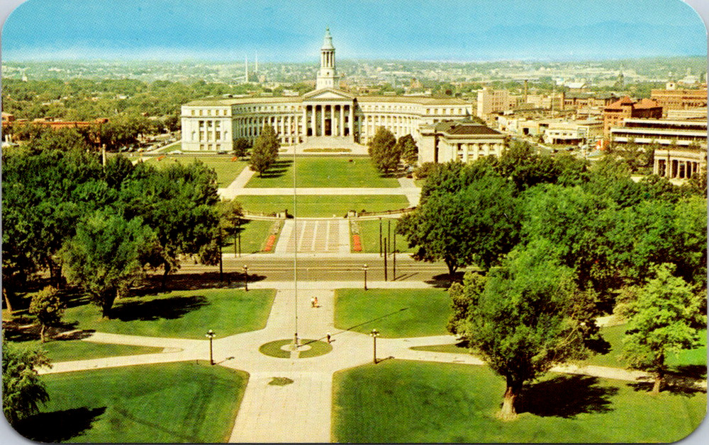 Vintage Postcard Civic Center City County Building Denver Colorado