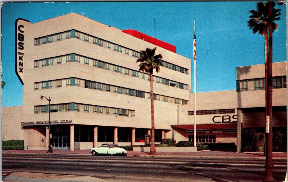Hollywood CA-California, Columbia Broadcasting System, Vintage Postcard