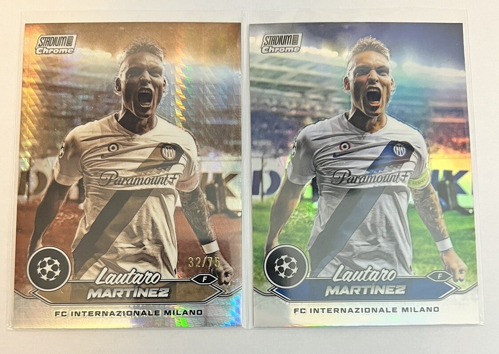 2023-24 Topps Chrome Stadium Club UEFA Lautaro Martinez Sepia Refractor /75