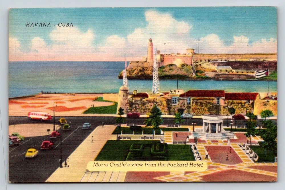 Havana Cuba Morro Castle View from Hotel Packard Colourpicture Postcard