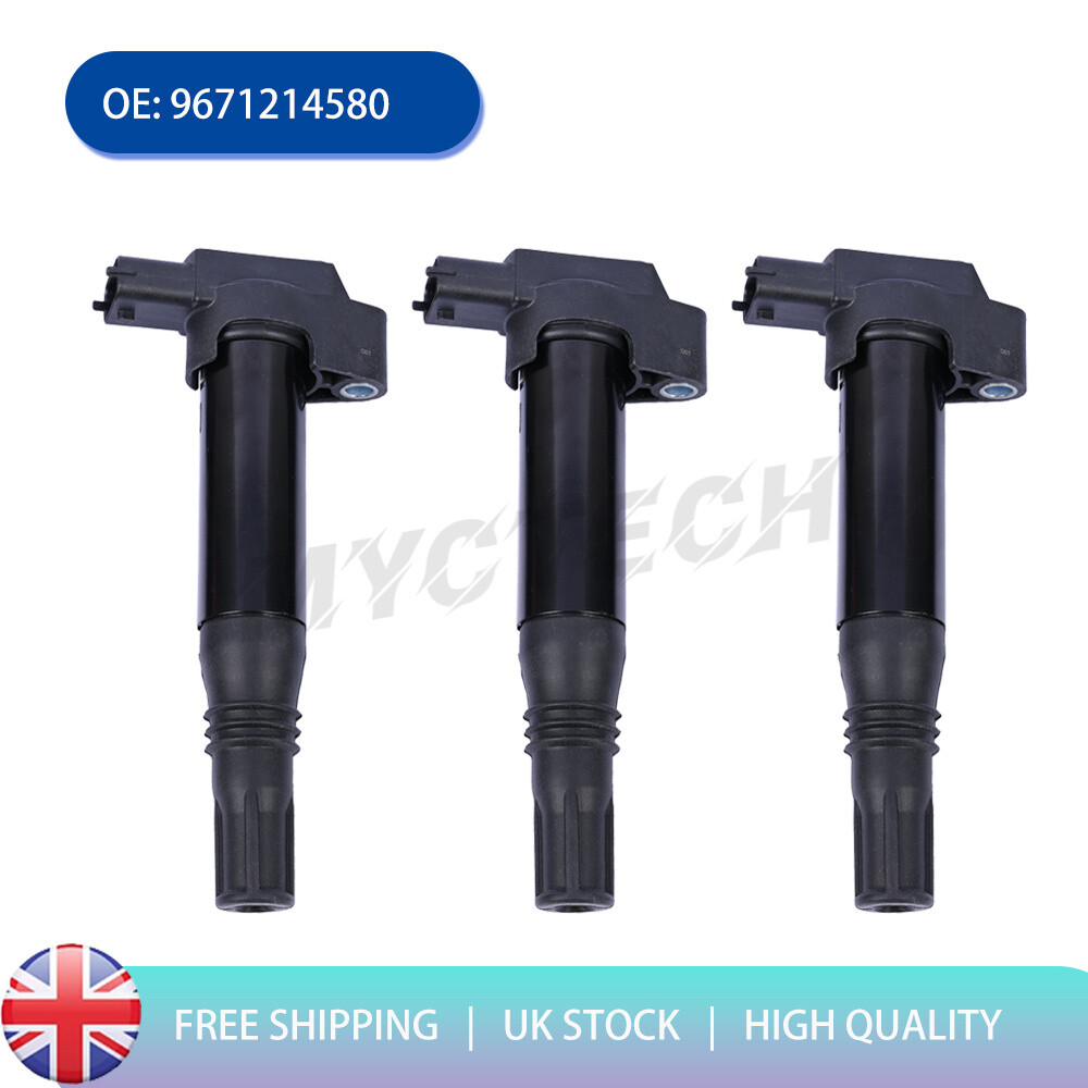 3x Ignition Coil Pack For Peugeot 308 408 Petrol 1.2 9671214580