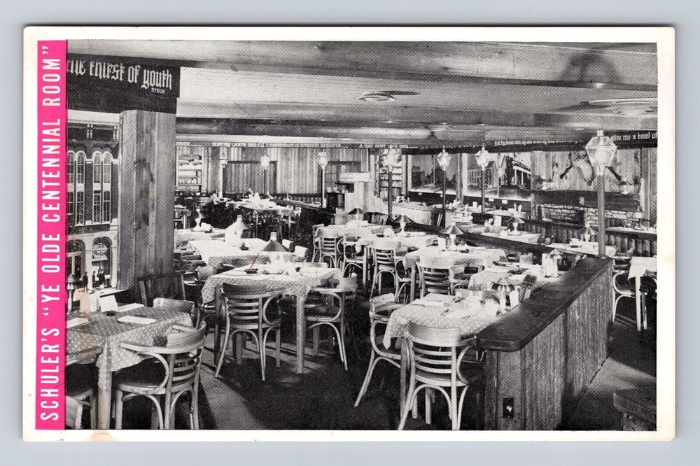 Marshall MI-Michigan, Schuler's Ye Olde Centennial Room, Vintage Postcard