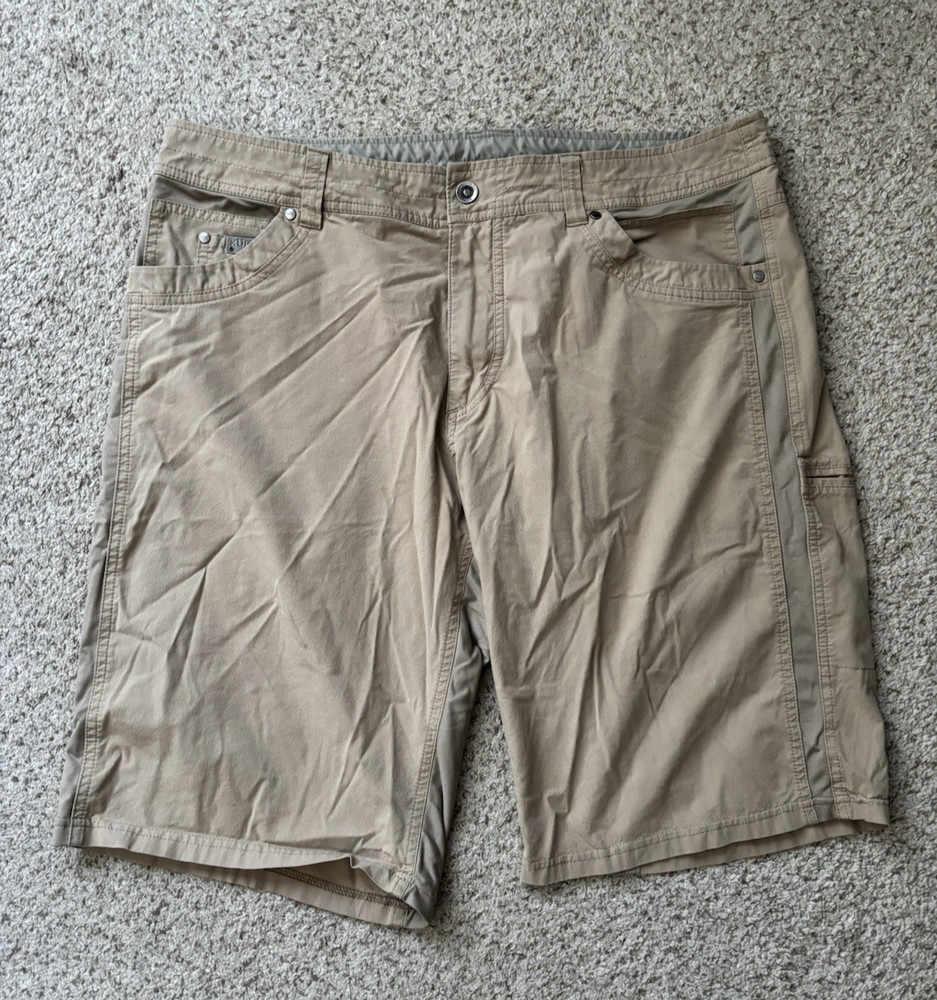 Kuhl Shorts Mens Size 38 Beige Radikl Hiking Shorts Performance Stretch Outdoors