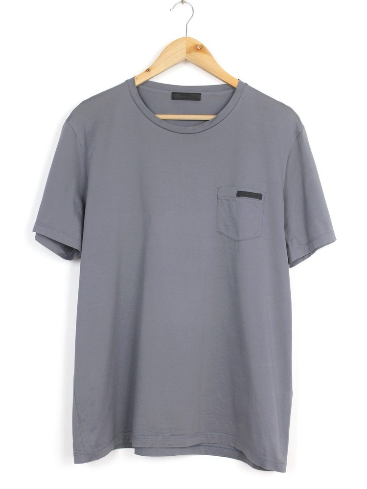 Prada Cotton T-shirt Pocket Logo, Size XL