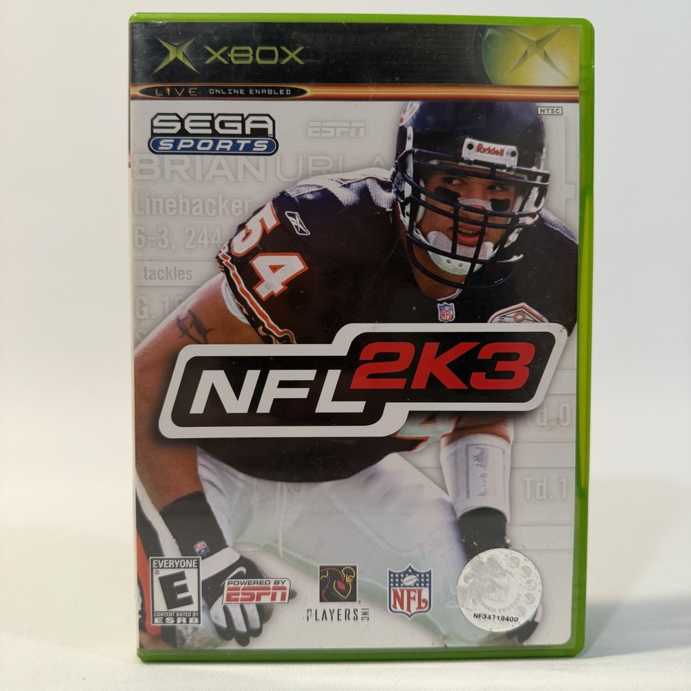 NFL 2K3 Original Xbox Football Video Game CIB Complete With Manual Disc