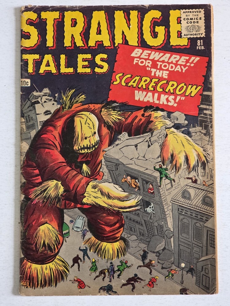STRANGE TALES #81 VG- Scarecrow App 1961 Jack Kirby, Steve Ditko, Silver Age