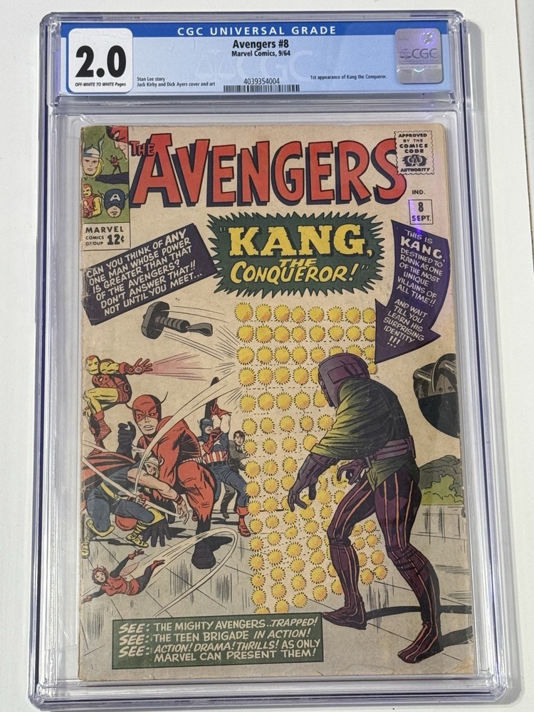 Marvel Comics Avengers #8 CGC 2.0 First Kang the Conqueror 1964