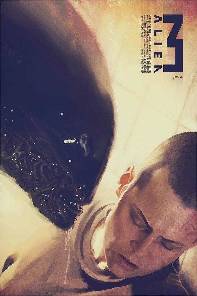 Aliens 3 by Yvan Quinet 8/100 24” x 36” Screen Print Movie Art PosterEdition # 8 of 100, 24” x 36” Size, New Condition