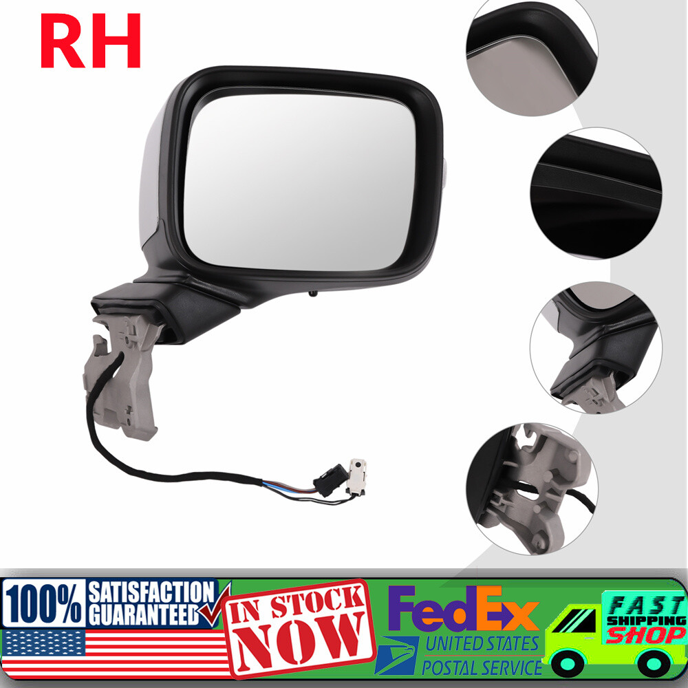 Silver Right Passenger Mirror for 2015-2021 Jeep Renegade Adjustable Design