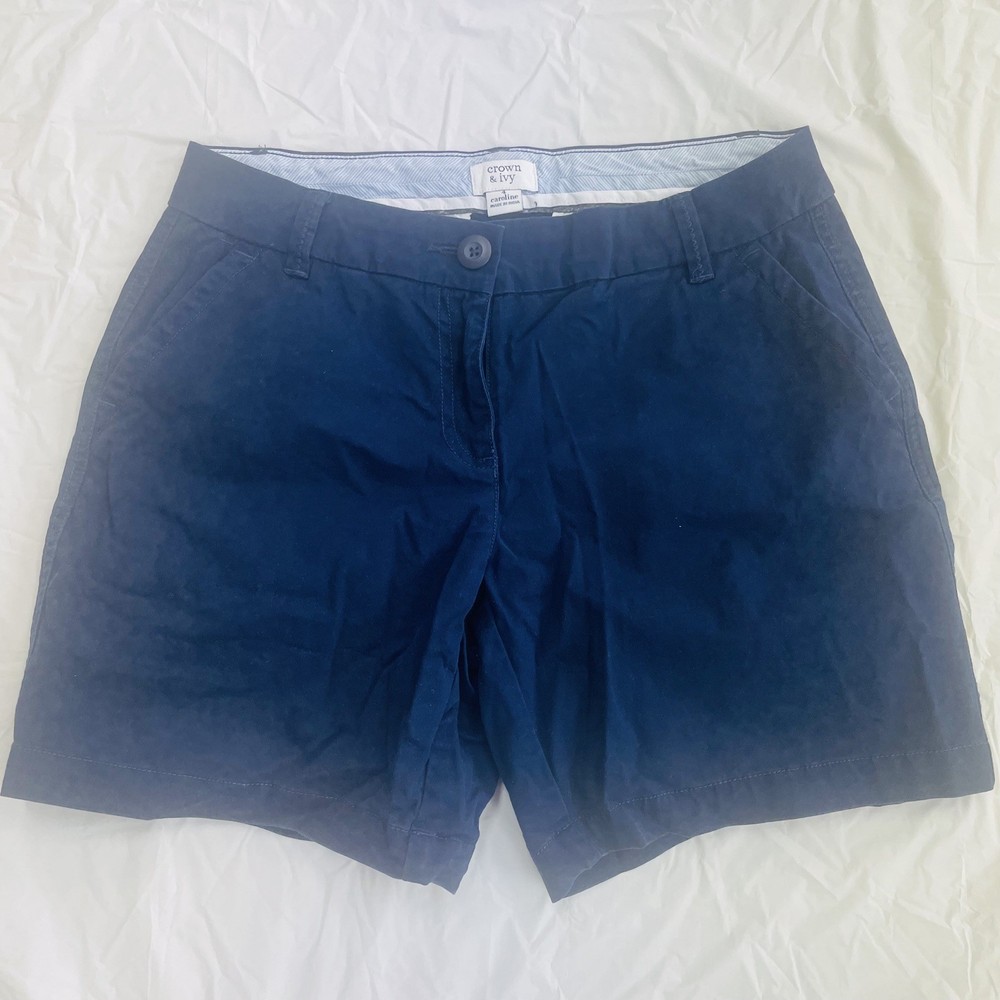 CROWN & IVY Caroline Core Shorts Blue (Navy) Women's Size 4