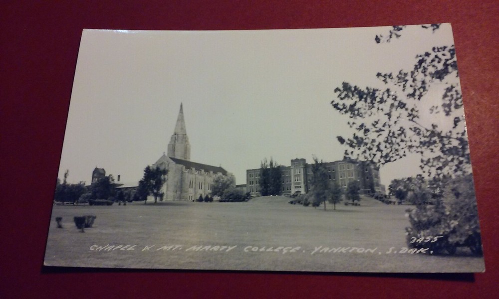 Antique Real Photo POST CARD Chapel and Mt. Mary College Yankton South Dakota #2