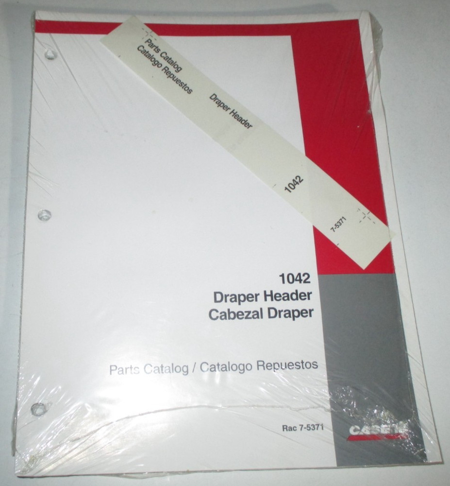 Case IH 1042 Draper Header Parts Catalog Manual Book NOS CIH ORIGINAL! 7-5371