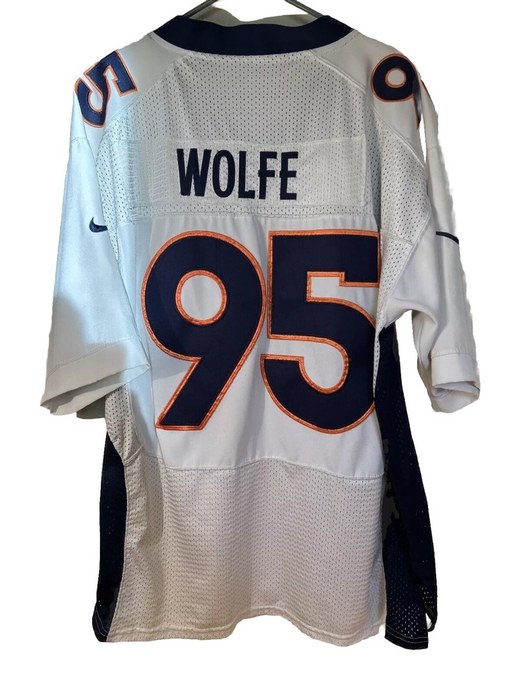 Derek Wolfe Denver Broncos Nike Stitched White On Field Jersey Size 48