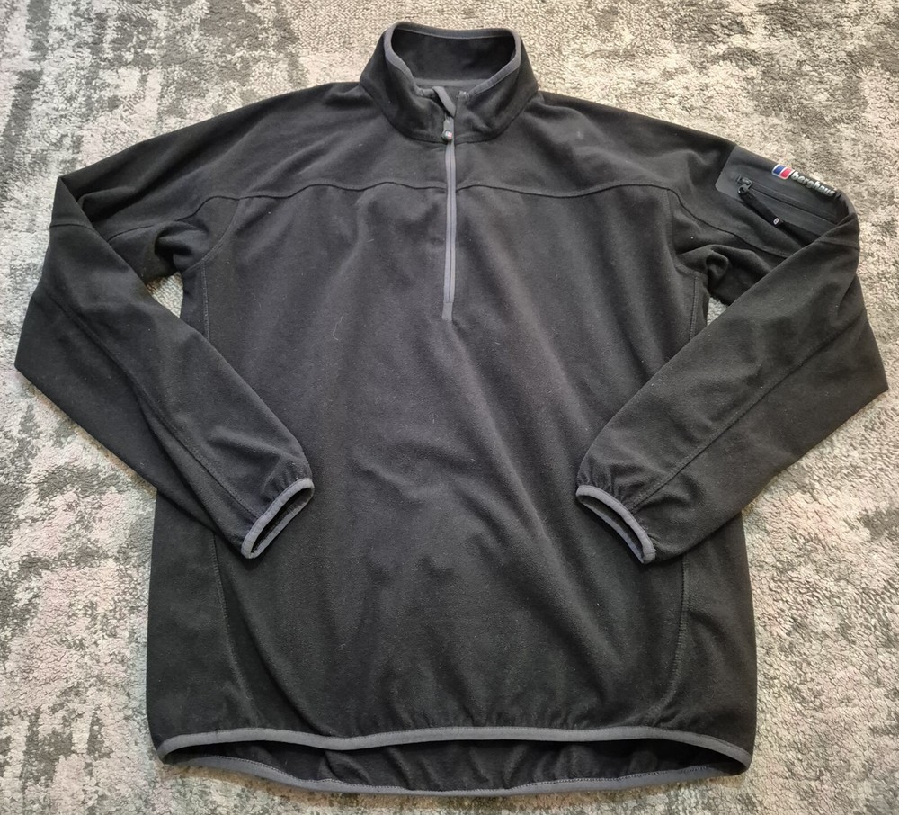 Berghaus Fleec Mens Large Black Quarter Zip