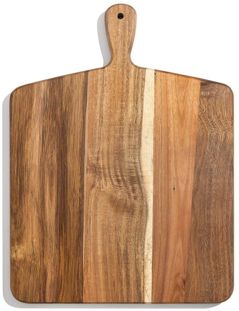 Acacia Wood Cutting Board and Chopping Board with Handle for Meat, Cheese Boa...-image