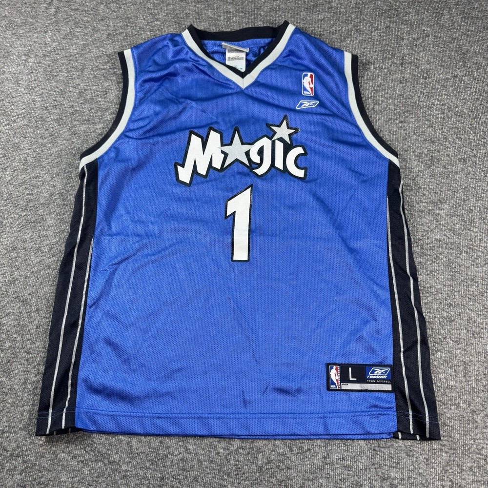 Vintage Reebok Tracy Mcgrady Orlando Magic Jersey Blue Youth Large NBA