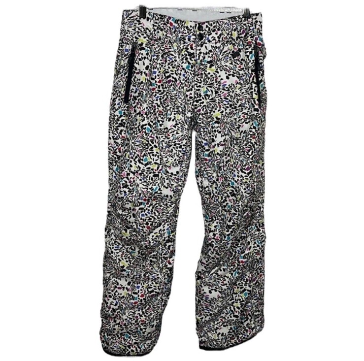 Colorful Abstract Lined Ski Snow Pants for Kids Youth Size Large by Boulder Gear-image